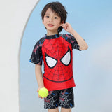 Kid Baby Boy Split Swimsuit Short Sleeve Quick-drying Swimwear