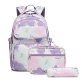 3 Pcs School Bags Kid Girls Waterproof  Aesthetic Luxury Backpack