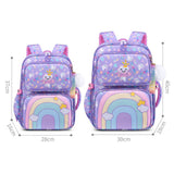 2 Pcs Primary Student Cute Stylish Portable Versatile Breathable Backpack Books Bag
