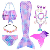 Kid Girl Fantasy Mermaid Tails Swimming Party Cosplay Costumes Mermaid Swimsuit
