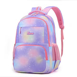 Elementary School Students Fashion Backpack Gradient Color Campus Schoolbag