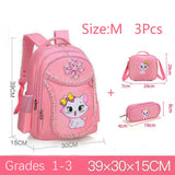 Kid Girl Kindergarten Backpack Pink Cute Cat Waterproof Schoolbag