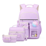 3pcs School Student Backpack Set Bow Teenager Travel Bookbags