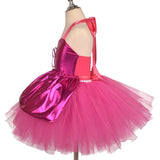 1-12T Kid Girl Princess Rosy Letter B Tutu  Birthday Party Halloween Dresses