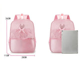 Kid Girl Cute Nylon Ballet Dance Backpack Large Capacity Waterproof Schoolbag