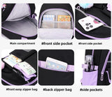 3pcs School Student Backpack Set Bow Teenager Travel Bookbags