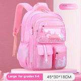 Kid Cute Cartoon Backpack Gradient Large Capacity Waterproof School Bags