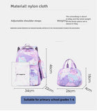 3pcs Kids Girl School Backpack Lunch Pencil Bag Set
