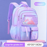 Kid Cute Cartoon Backpack Gradient Large Capacity Waterproof School Bags