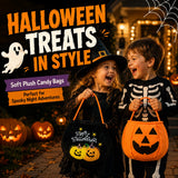 1PC Plush Halloween Pumpkin Vampire Witch Treat Basket Portable Candy Bag