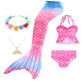 Kid Girls Mermaid Swimsuit  Bathing Beach Costumes Cosplay