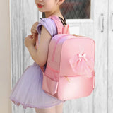 Kid Girl Cute Nylon Ballet Dance Backpack Large Capacity Waterproof Schoolbag