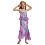 Kid Girl Princess Mermaid Carnival Ariel Cosplay Dress for Halloween Party Ball