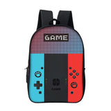 16.5In Kid Games Console Backpack 2D Flat Cartoon Schoolbag