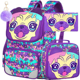 3PCS Kid Girl Unicorn Backpack Sequin Cute Bookbag