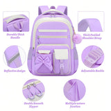 3 Pcs/set Elementary High School Bags Large Capacity Cute Backpack