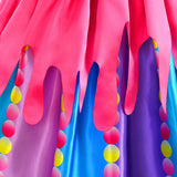 2-9Y Kid Baby Girl Rainbow Candy Costume Cosplay Lollipop Princess Dress
