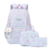 3pcs/set Elementary School  Flower Cute Little Dolls Backpack Bookbags