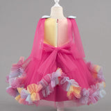 1-6Y Kid Baby Girl Birthday Party Wedding Sleeveless Butterfly Mesh Fluffy Princess Dresses