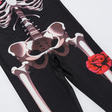 Skeleton Jumpsuit For Girls Halloween Cosplay Costume Ghost Bride Gothic Bodysuit Party Kids Vestidos Clothes