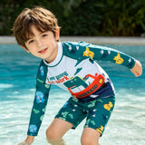 Kid Baby Girls Boy Floating Guard Swimsuit  Long Sleeve UV Protection Swimwear