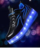 Kid Girl Boys Led Light Roller USB Charging Skate Shoes