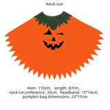 Family Matching Kid Adult Halloween Party Costumes Pumpkin Cloaks Tops