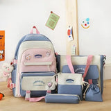 5 In 1 Kid Girl School Bag Multifunctional Large Capacity Casual Travel Backpack
