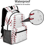 Kid Boy Girl Baseball Ball Print Pattern Large Backpack Book Bag