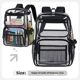 Teenagers Girls Printed Transparent Backpack PVC Cute Book Bags