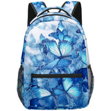 Student Trendy Popular 3D Print Oxford Funny Butterfly Bookbag Notebook Backpacks