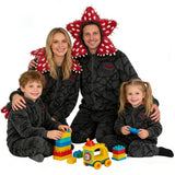 Family Matching Adult Kid Demogorgon Plant Design Onesie Christmas Pajamas