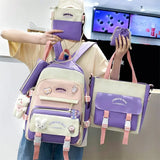 5 In 1 Kid Girl School Bag Multifunctional Large Capacity Casual Travel Backpack