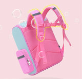 Kid Girl Pink Purple Rainbow Schoolbag Cute Cartoon Backpack Student Book Bag