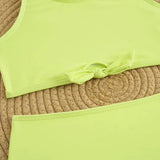 High Waist Bikini 2026 Printed Girls Swimsuit Kids Swimwear Female Children Bathers