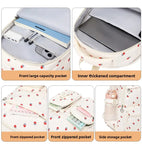 Kid Student Nylon Sweet Strawberry Print School Bag Backpacks