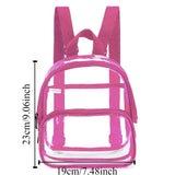 Kid Mini Clear Backpack Stadium Transparent PVC Waterproof Bookbags