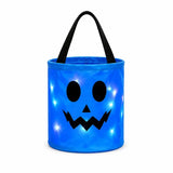 Halloween Luminous Pumpkin Candy Bucket Hand-Held LED Fabric Candy Bag