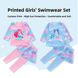 Children's Swimming Suit Girl Long Sleeve Pants Separate Sun Protection Mermaid