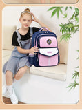 British Primary Students Backpack Large Capacity Lightweight Waterproof Book Bag