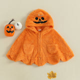 0-4Y Toddler Baby Boys Girls Cloak Jacket Halloween Pumpkin/Ghost Costume