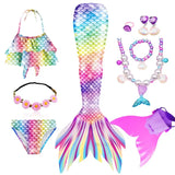 Kid Girl Fantasy Mermaid Tails Swimming Party Cosplay Costumes Mermaid Swimsuit