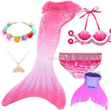 Kid Girl Swimming Mermaid Ariel Cosplay Costume Swimsuit