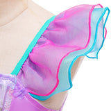 Kid Girl Party Fishtail Mermaid Princess Dresses Cosplay Halloween Merman Dress