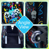 3Pcs Kids Gaming Controller Trolley Backpack Set Wheeled School Bag
