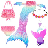 Kid Girl Ariel Mermaid For Swimming Costumes Cosplay Swimsuit