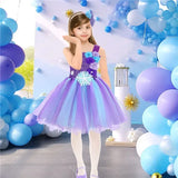 12M-12T Kid Baby Girls Mermaid Glowing Tutu Halloween Ariel Party Dresses