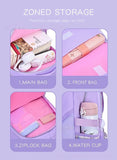 3pcs/set Kid Cute Plaid Bowknot School Backpack Bookbag