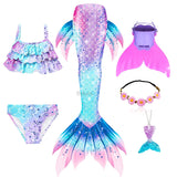 Kid Girl Ariel Mermaid Swimsuit Bikini Summer Bathing Suit Multiple Pcs