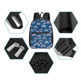 Student Rainbow Print Pattern Square Backpack SchoolBags